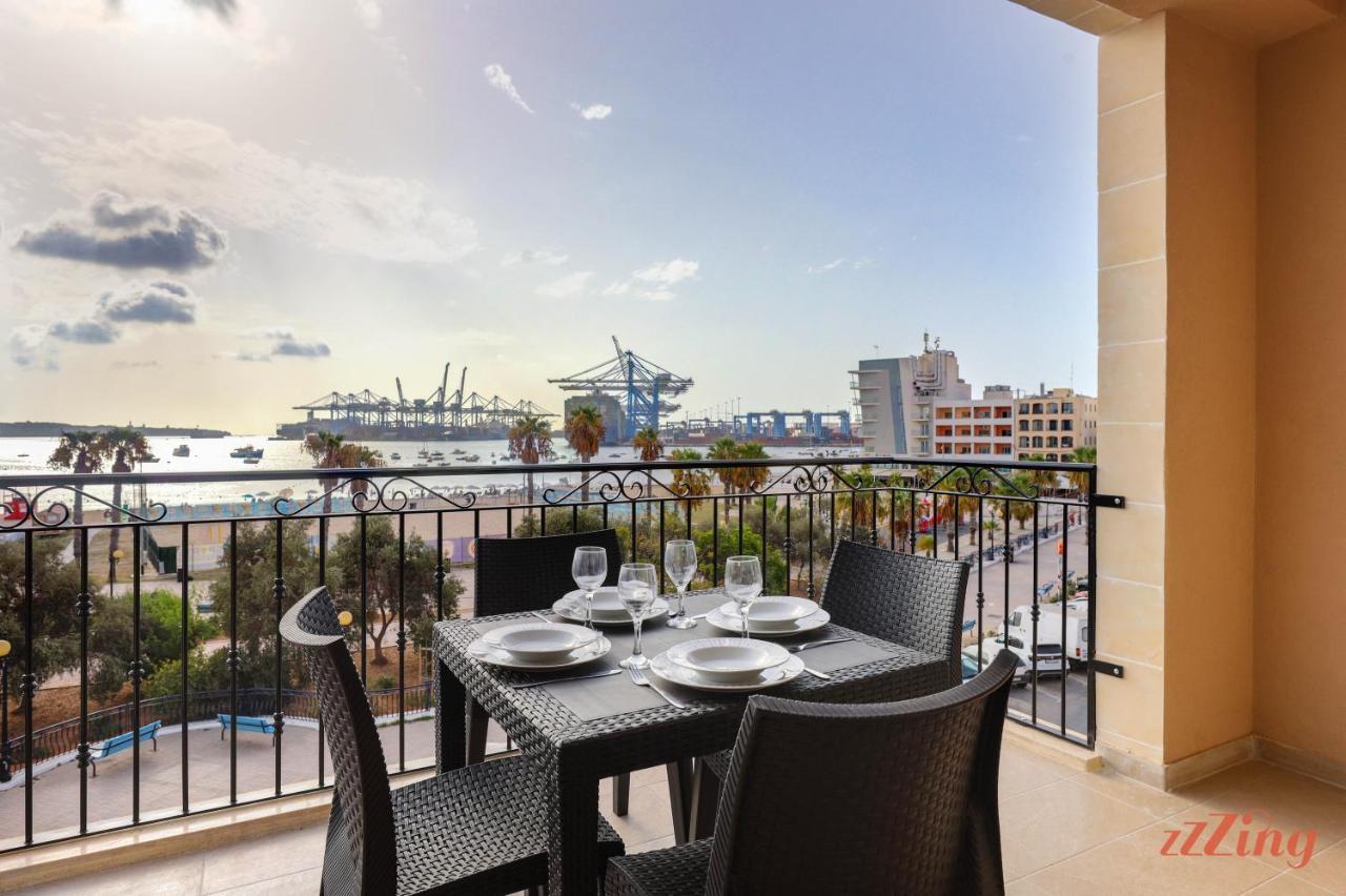 Luxurious Duplex Seafront Apt W Amazing Sea Views Birżebbuġa Bagian luar foto